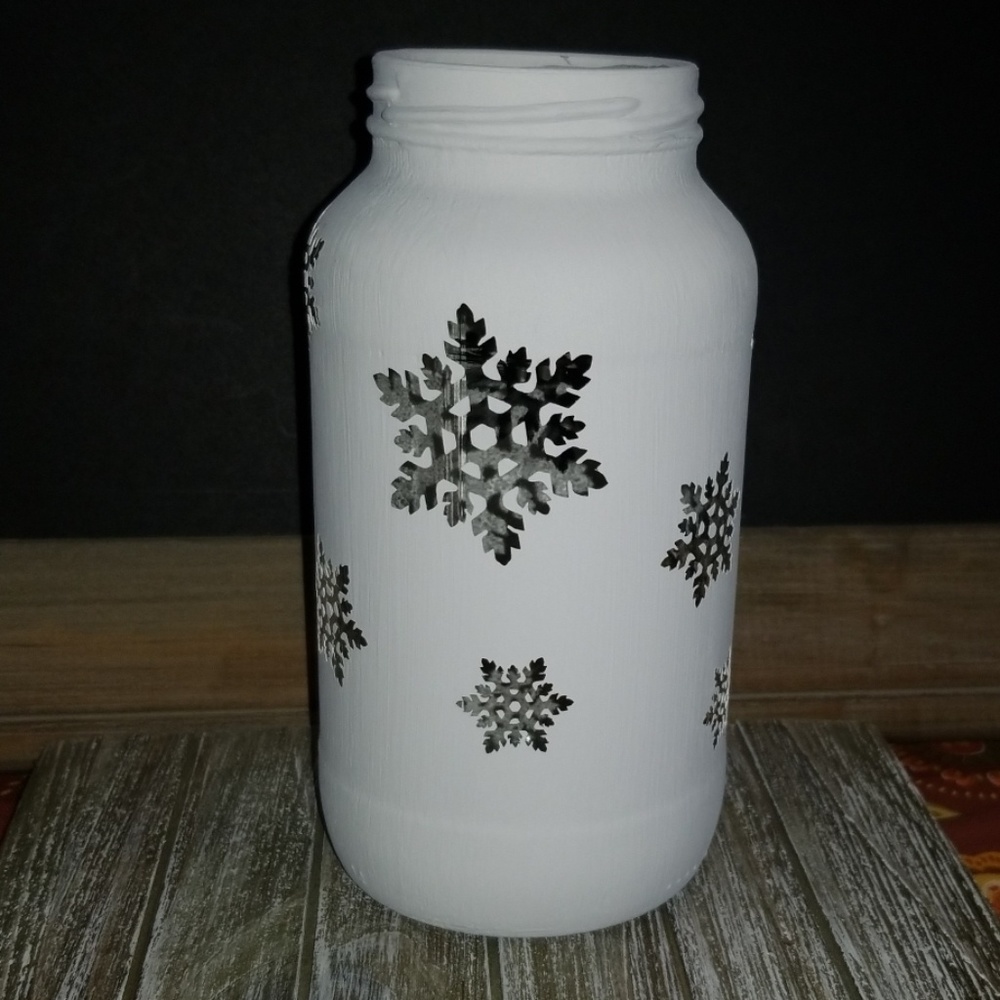 Small Jar with snowflakes